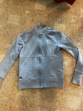 adidas Light Blue Full-Zip Women's Sweater Jacket